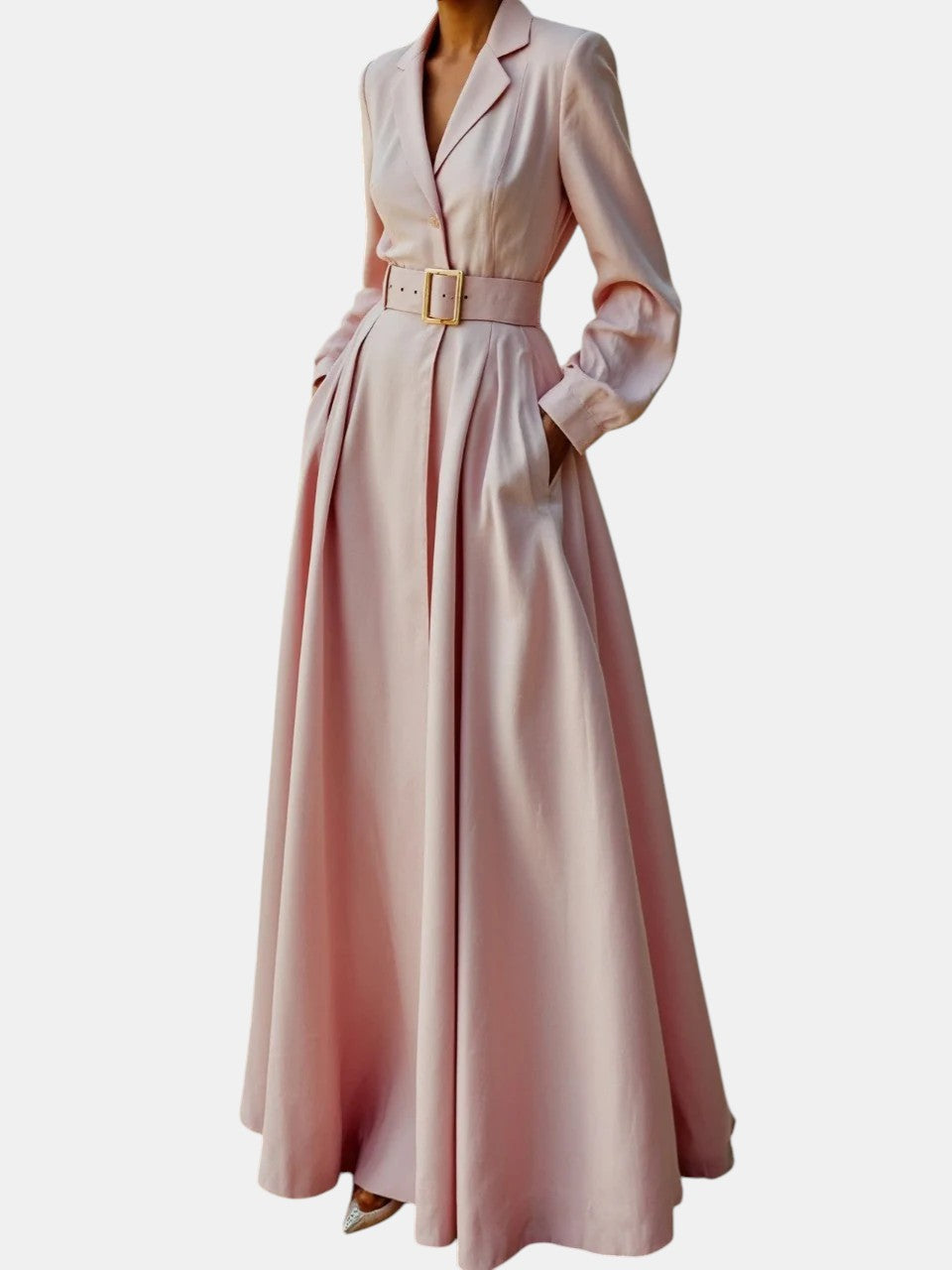 Ceryth | Robe Midi Blazer Plissée Élégante