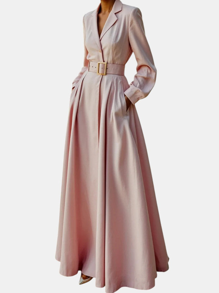 Ceryth | Robe Midi Blazer Plissée Élégante