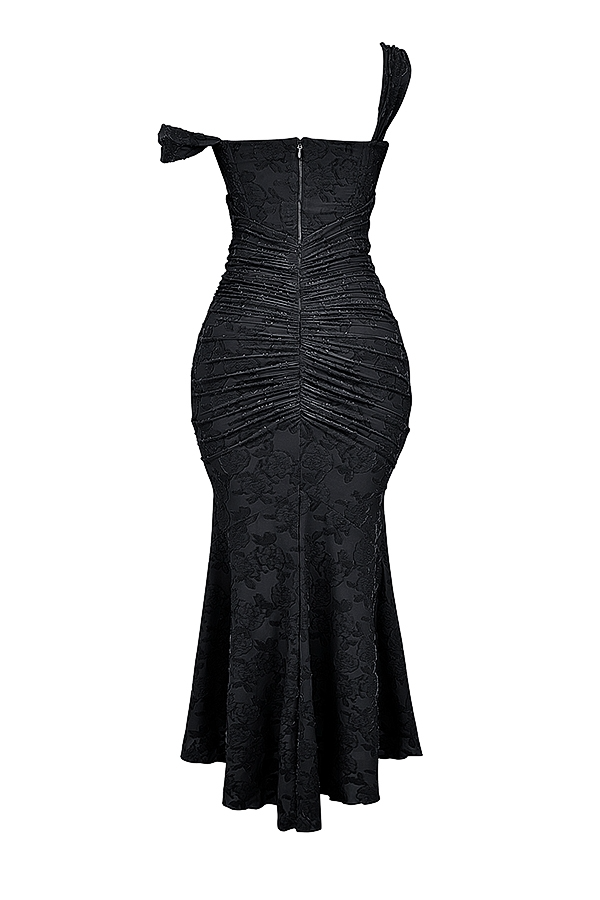 Dove - Robe Maxi en Dentelle Élégante et Ajustée