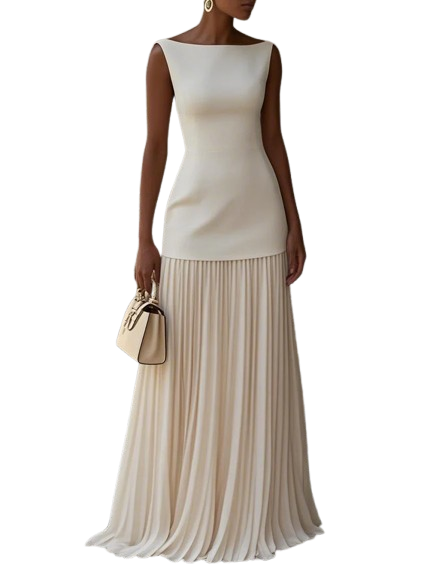 Micaela | Robe longue plissée de design