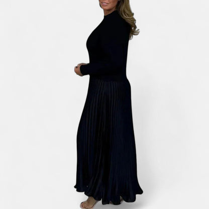 Claudia - Robe maxi avec pull et jupe plissée