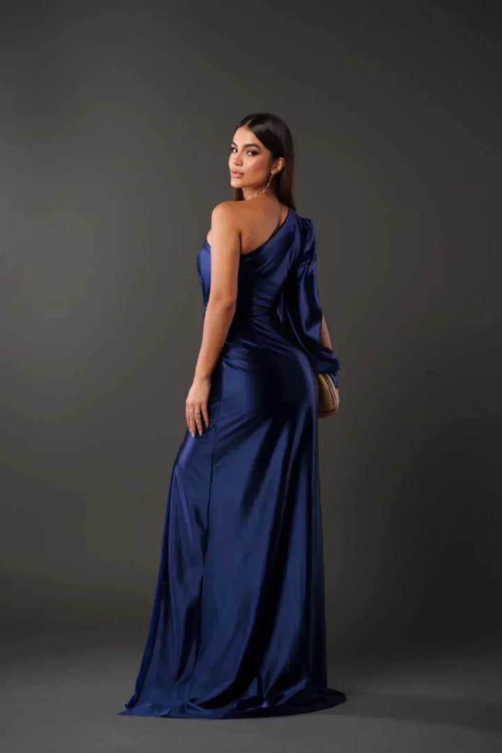 Araceli | Robe en satin à une manche
