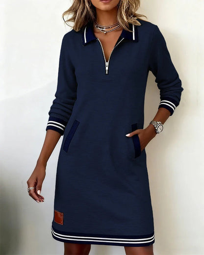Robe en Coton Chic à Manches Longues