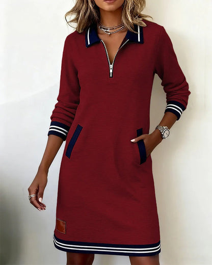 Robe en Coton Chic à Manches Longues