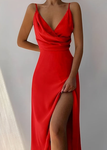 Frankie - Élégante, robe ajustée avec fente pour femmes