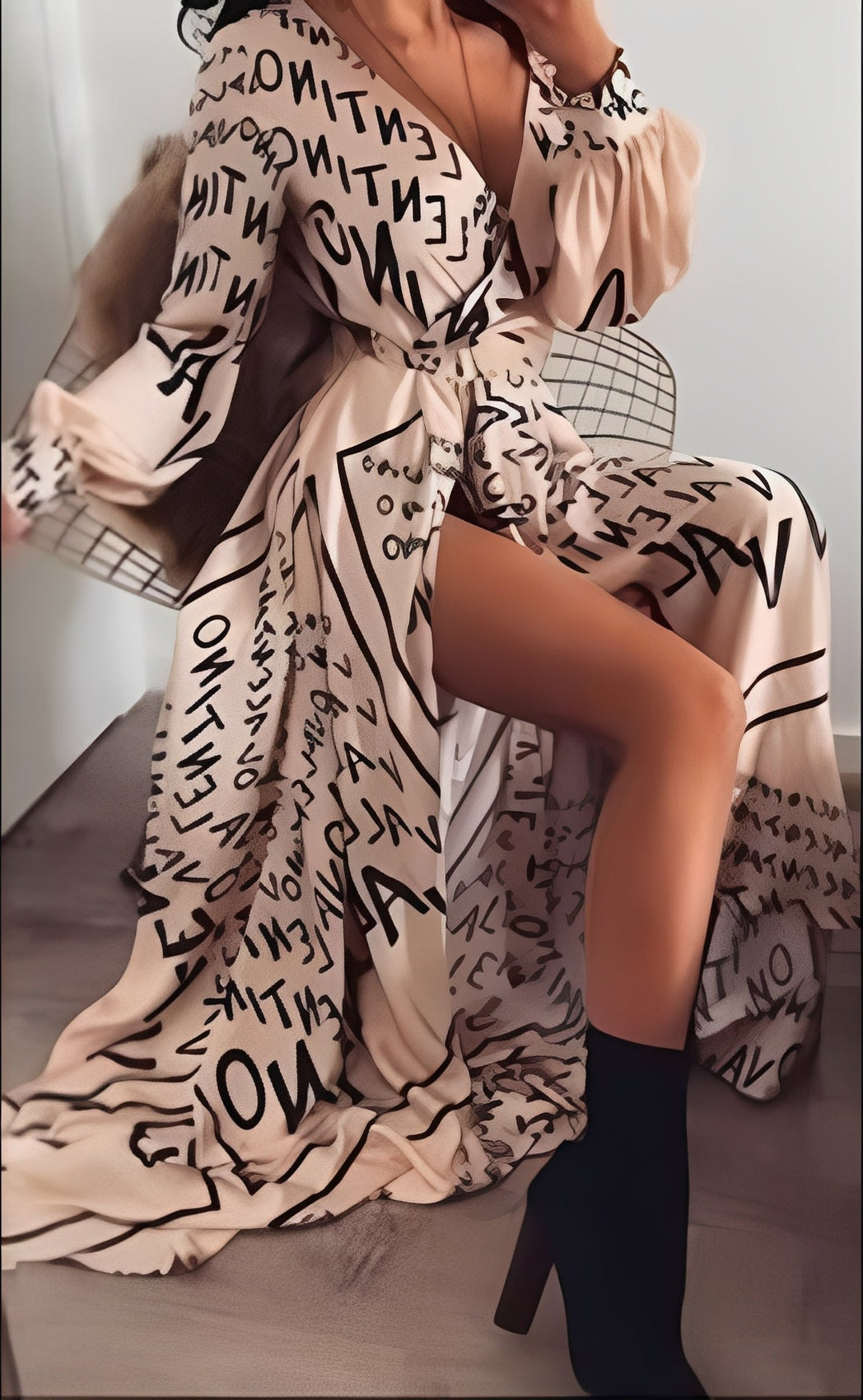 Stacey - Robe maxi élégante avec fente pour femmes
