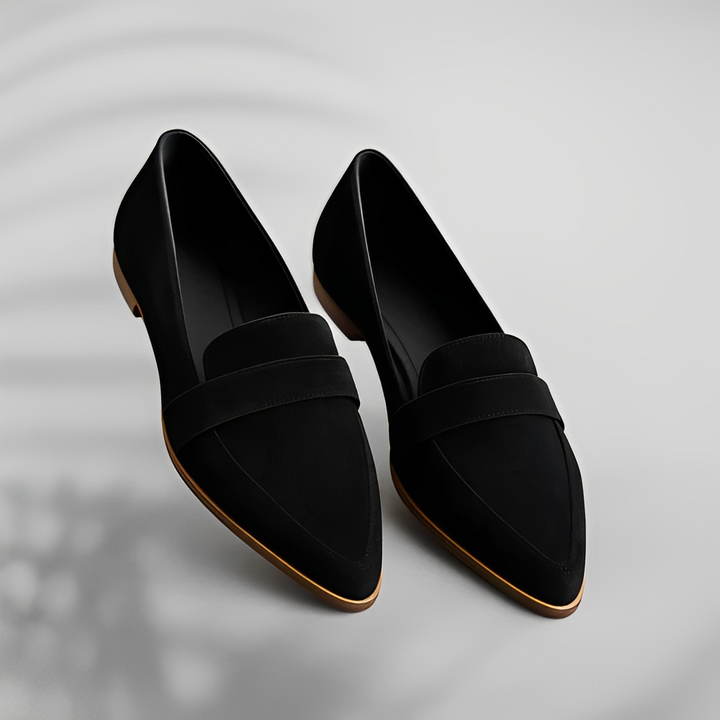Théa - Chaussures décontractées en cuir à bout pour femmes