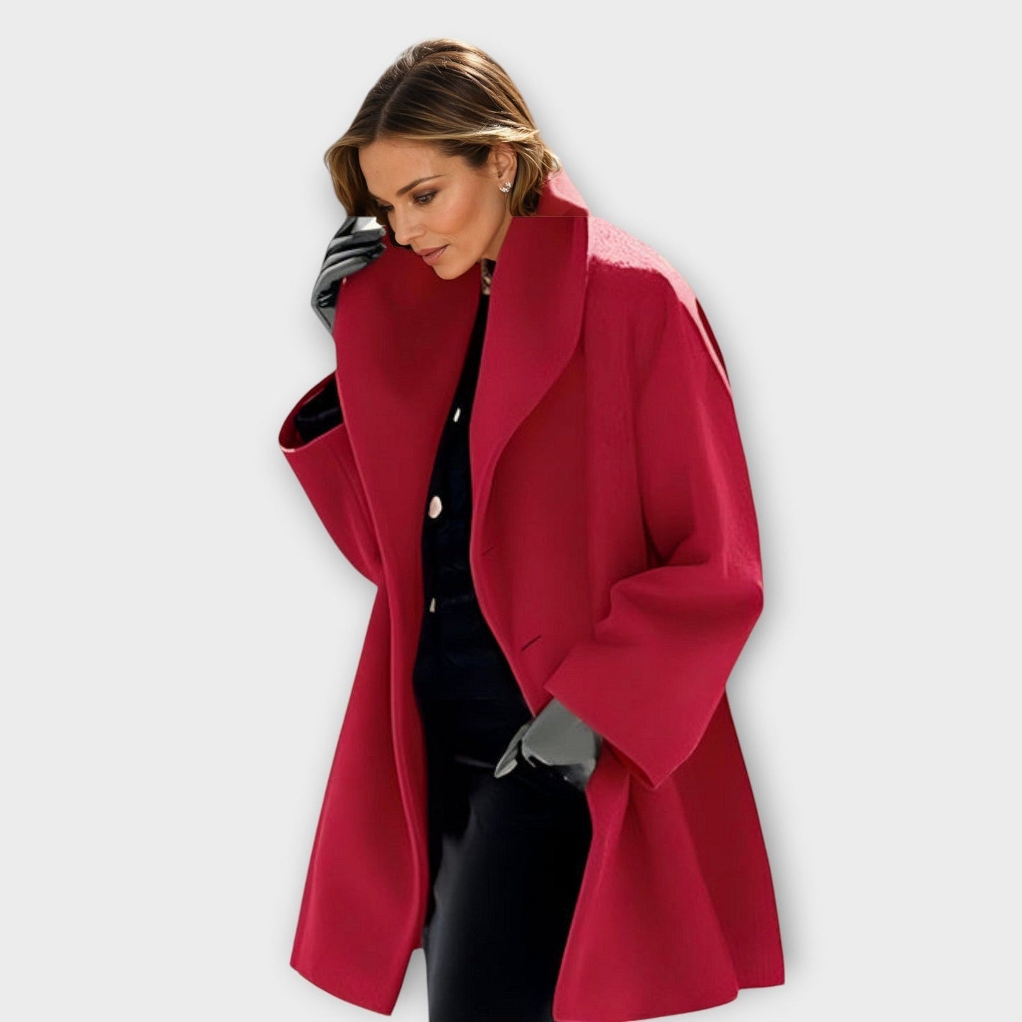 Céleste | Manteau coupe-vent de luxe en laine