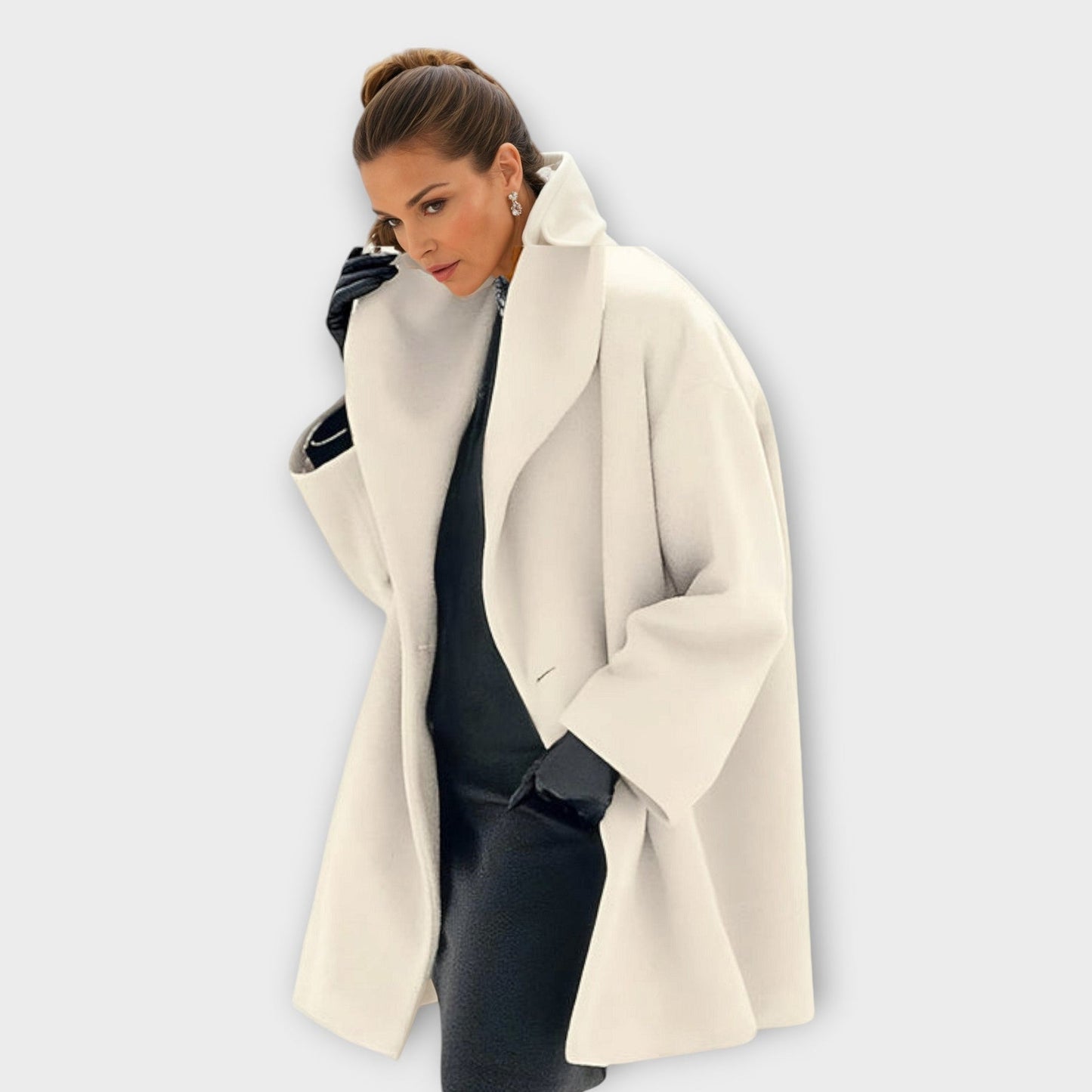 Céleste | Manteau coupe-vent de luxe en laine