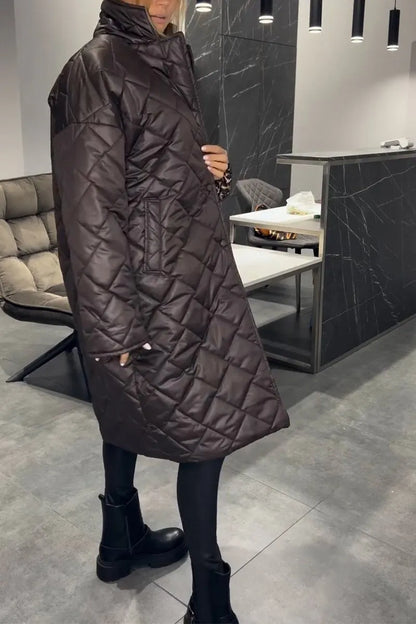 Clémence – Manteau réversible avec doublure léopard