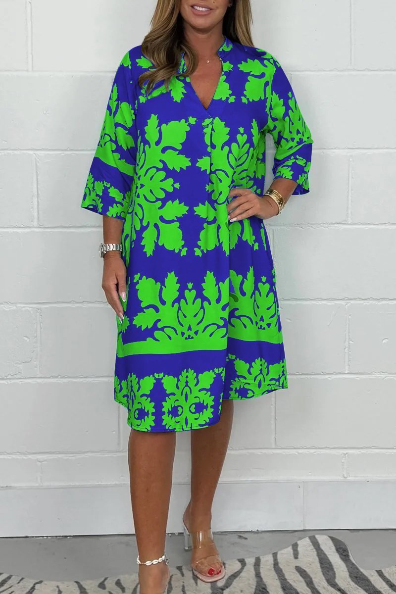 Avery™ - Robe Printanière Fluide et Élégante