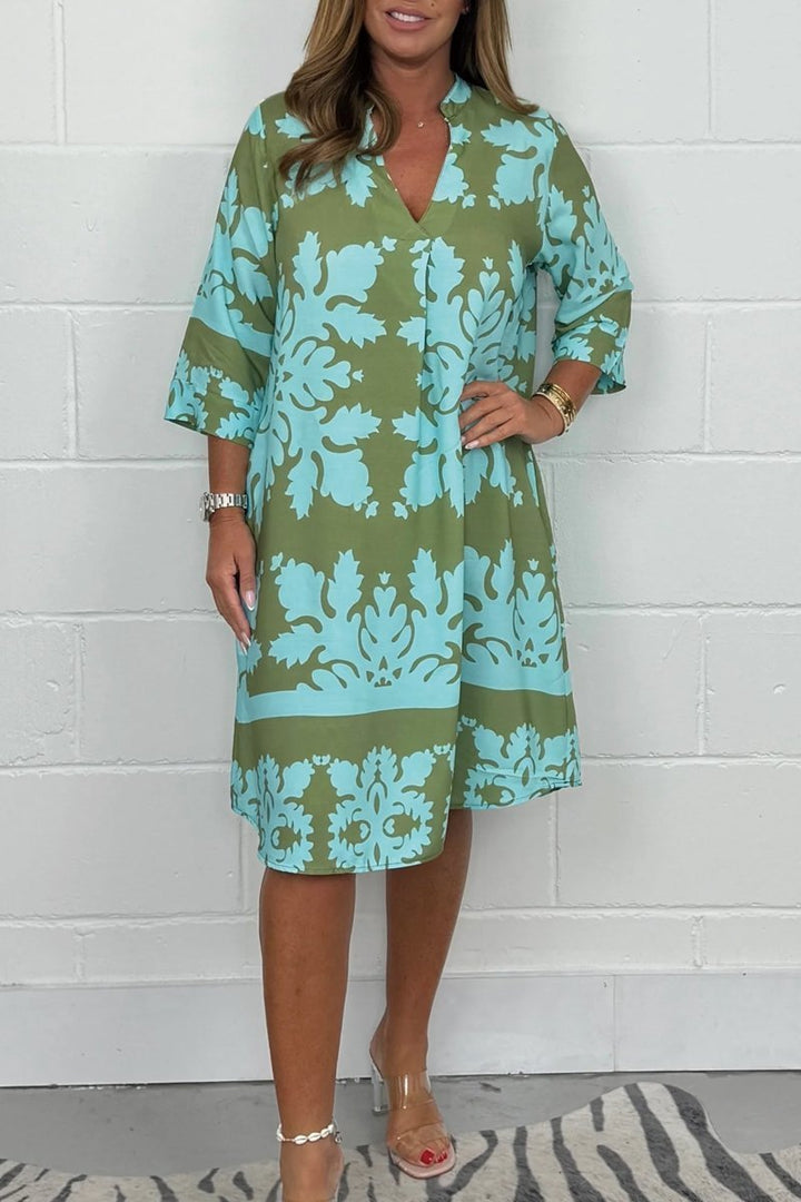 Avery™ - Robe Printanière Fluide et Élégante