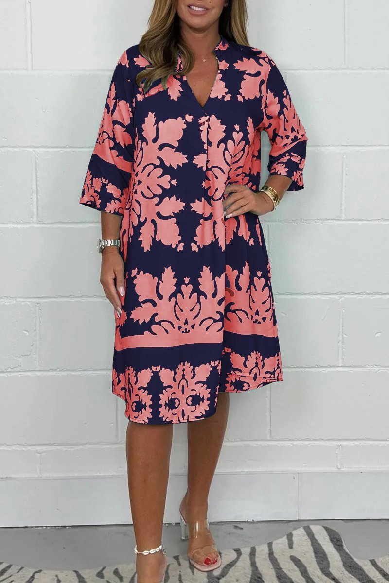 Avery™ - Robe Printanière Fluide et Élégante