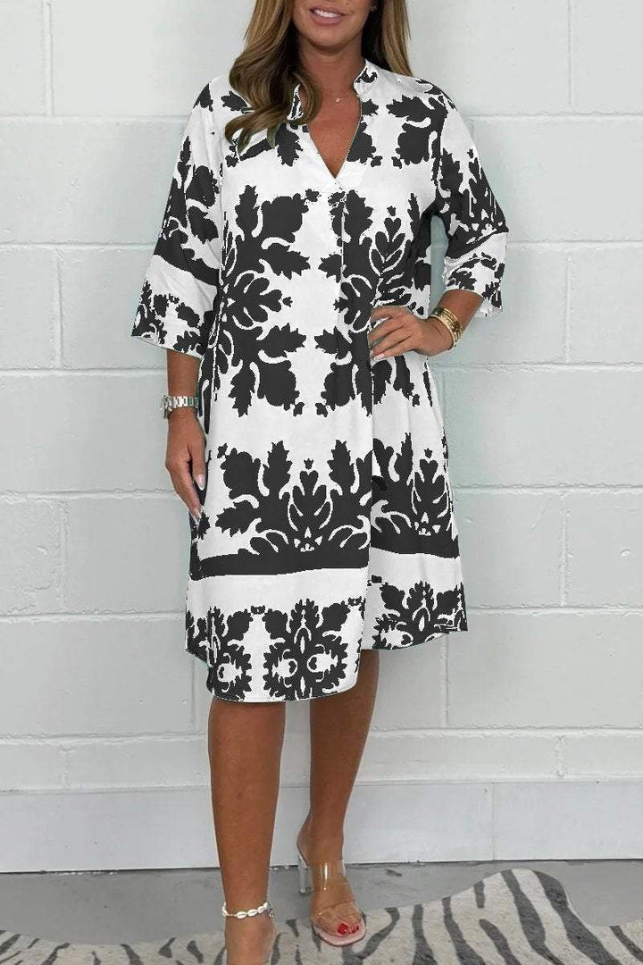 Avery™ - Robe Printanière Fluide et Élégante