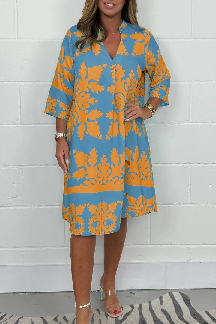 Avery™ - Robe Printanière Fluide et Élégante
