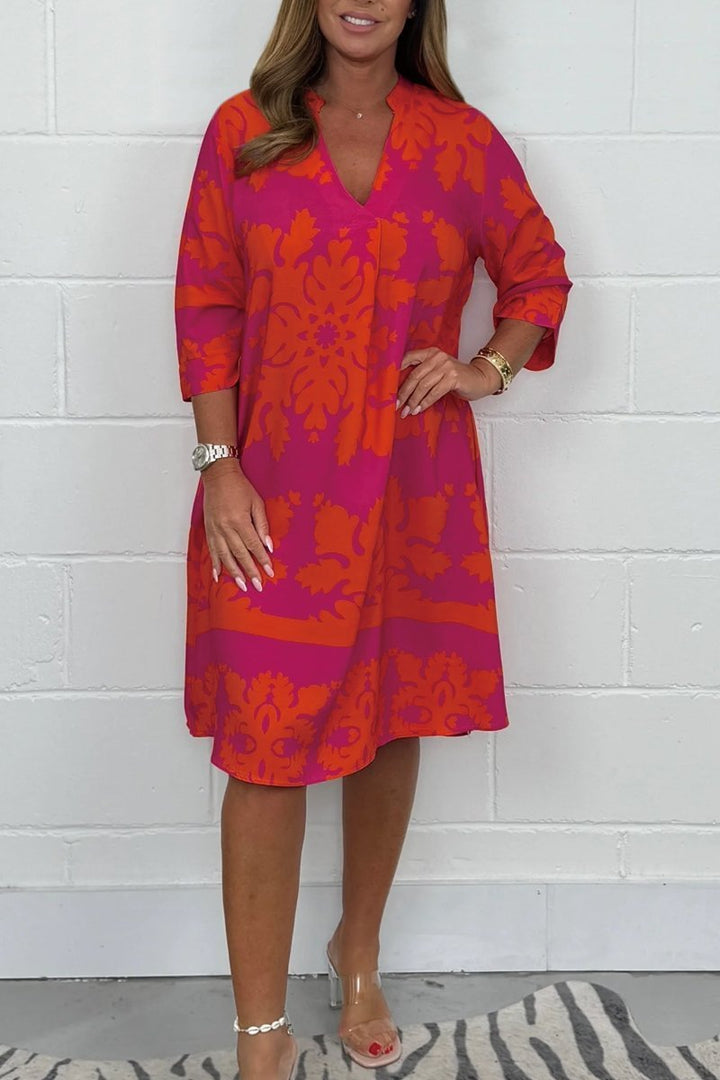 Avery™ - Robe Printanière Fluide et Élégante