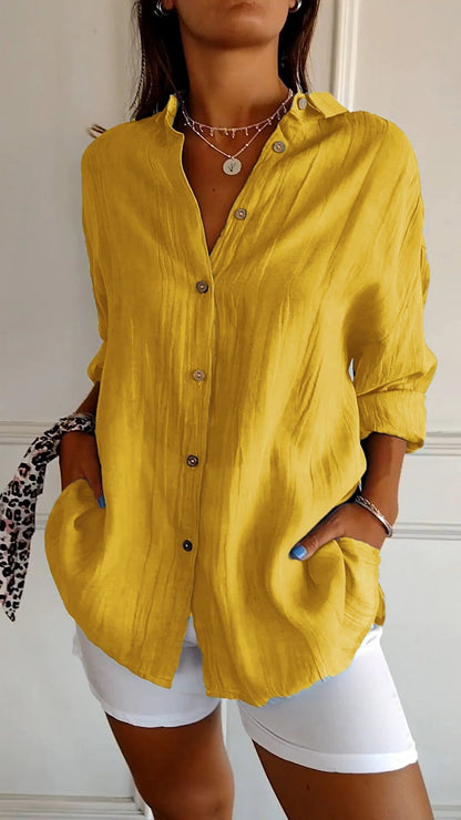 Sasha | Chemise Élégante avec Style Plissé