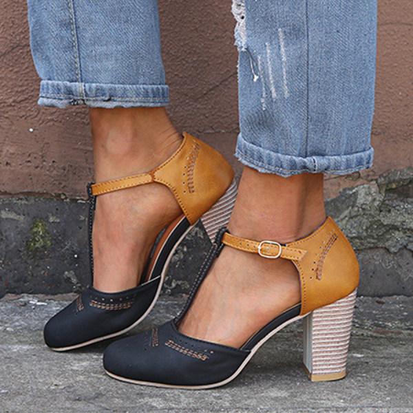 Clarina - Chaussures à talon bloc élégantes