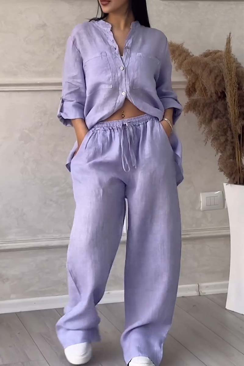 Fara | Ensemble en Coton et Lin de Luxe – Chemise et Pantalon