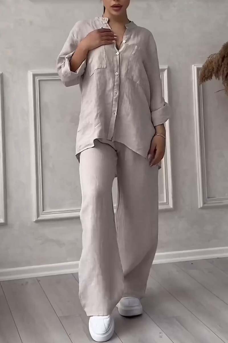 Fara | Ensemble en Coton et Lin de Luxe – Chemise et Pantalon