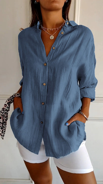 Sasha | Chemise Élégante avec Style Plissé