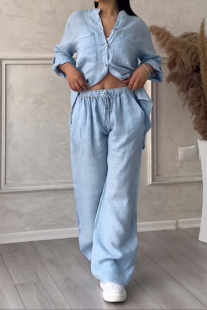 Fara | Ensemble en Coton et Lin de Luxe – Chemise et Pantalon
