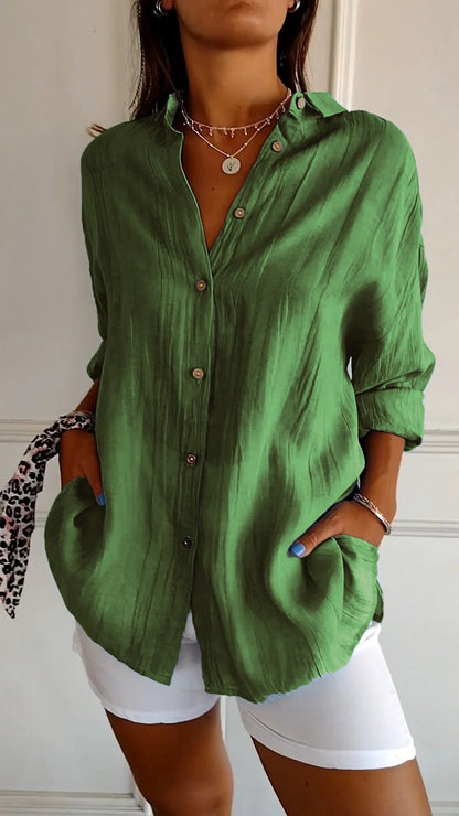 Sasha | Chemise Élégante avec Style Plissé