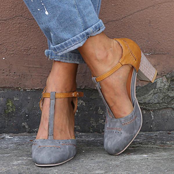 Clarina - Chaussures à talon bloc élégantes