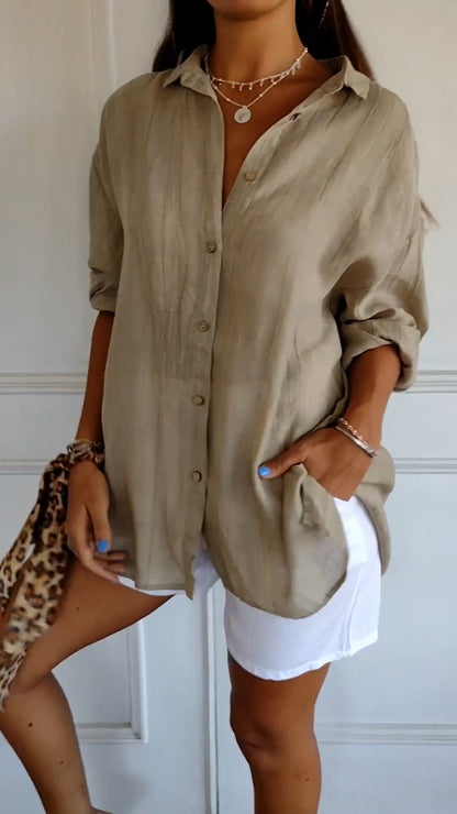 Sasha | Chemise Élégante avec Style Plissé