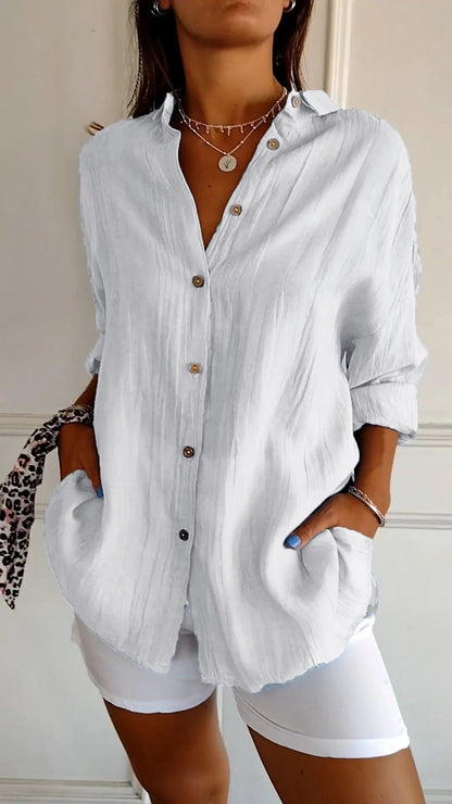 Sasha | Chemise Élégante avec Style Plissé