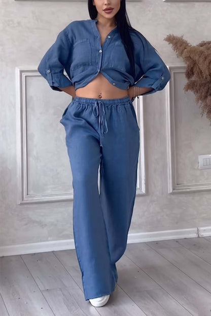 Fara | Ensemble en Coton et Lin de Luxe – Chemise et Pantalon