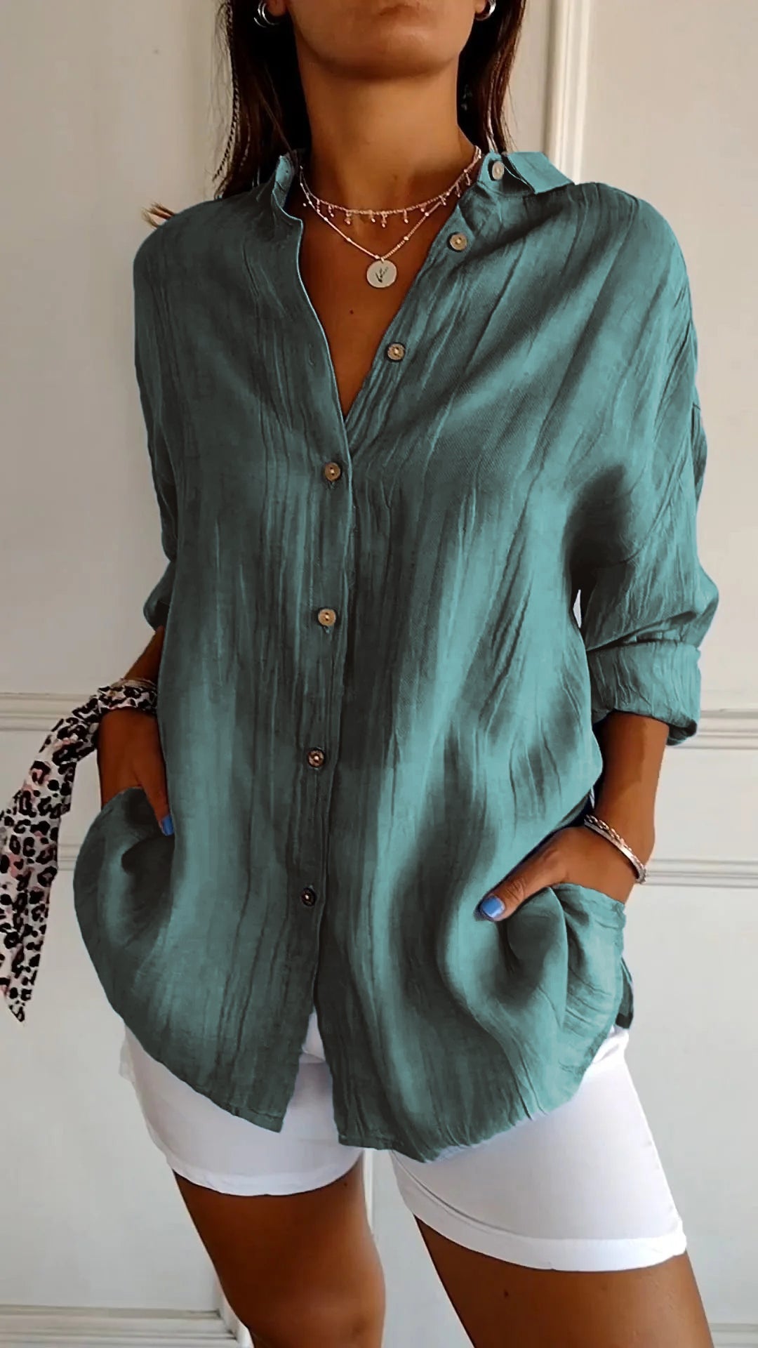 Sasha | Chemise Élégante avec Style Plissé