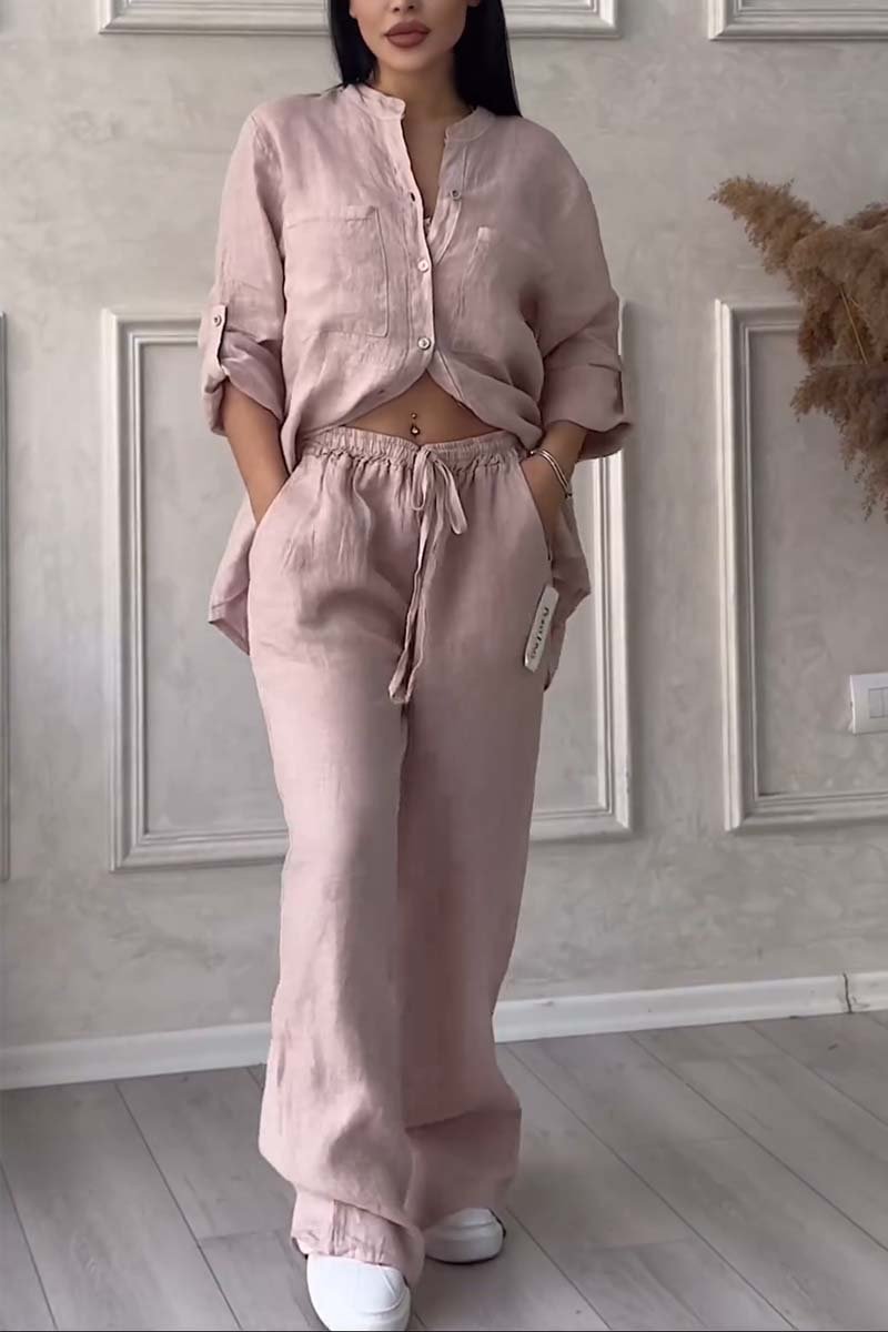 Fara | Ensemble en Coton et Lin de Luxe – Chemise et Pantalon