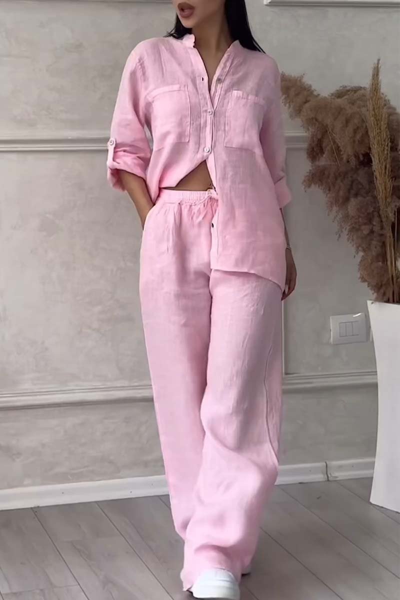 Fara | Ensemble en Coton et Lin de Luxe – Chemise et Pantalon