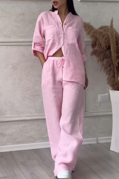 Fara | Ensemble en Coton et Lin de Luxe – Chemise et Pantalon