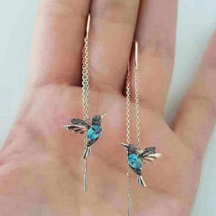 Aveline – Boucles d'oreilles Kolibri en émail