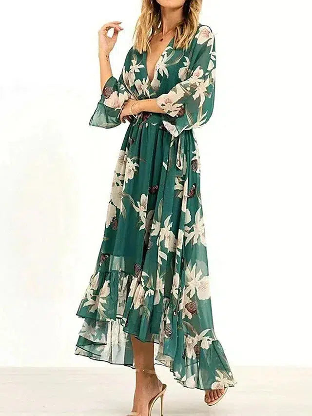 Sylvia – Robe Maxi Brise de la Forêt