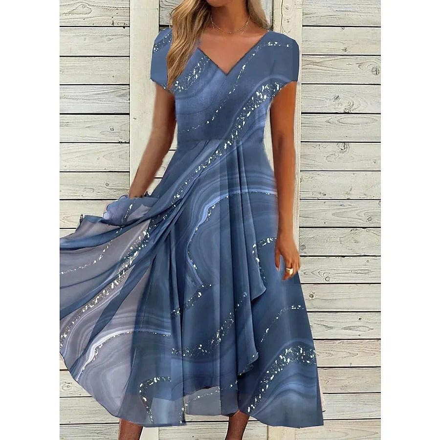 Nikole / Robe Midi à Col en V