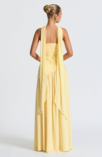 Robe Maxi Sans Bretelles pour Femme avec Fente Haute et Taille Asymétrique
