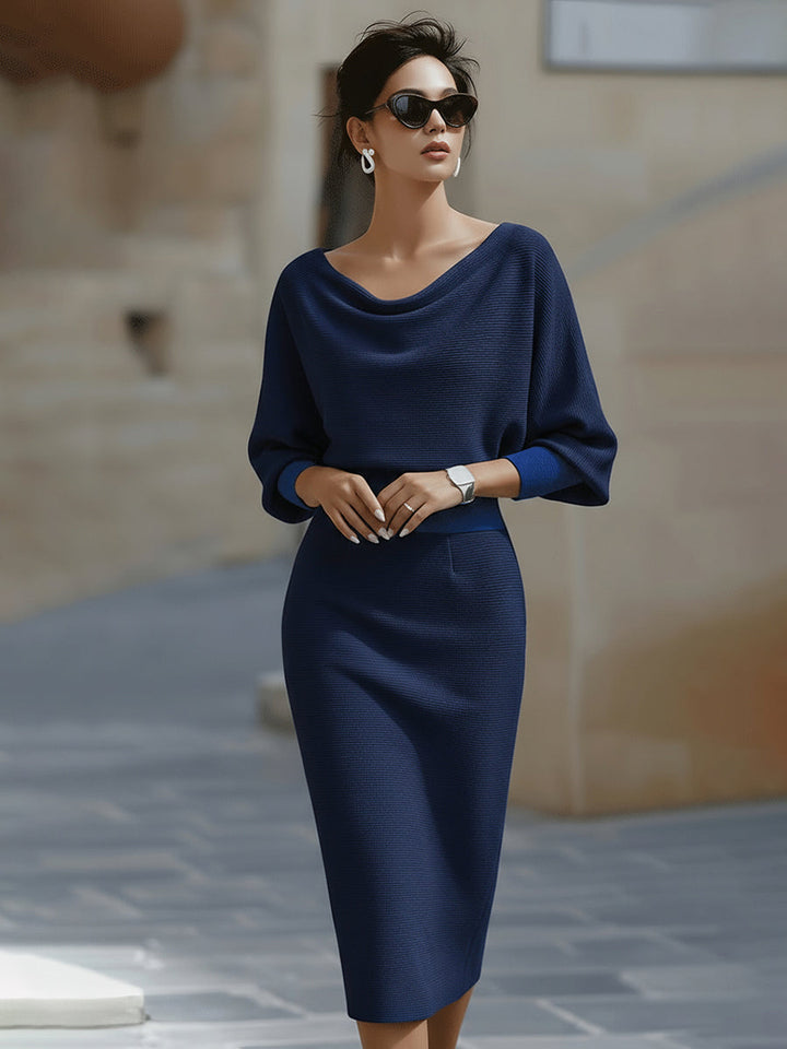 Brielle | Robe Midi Élégante Drapée