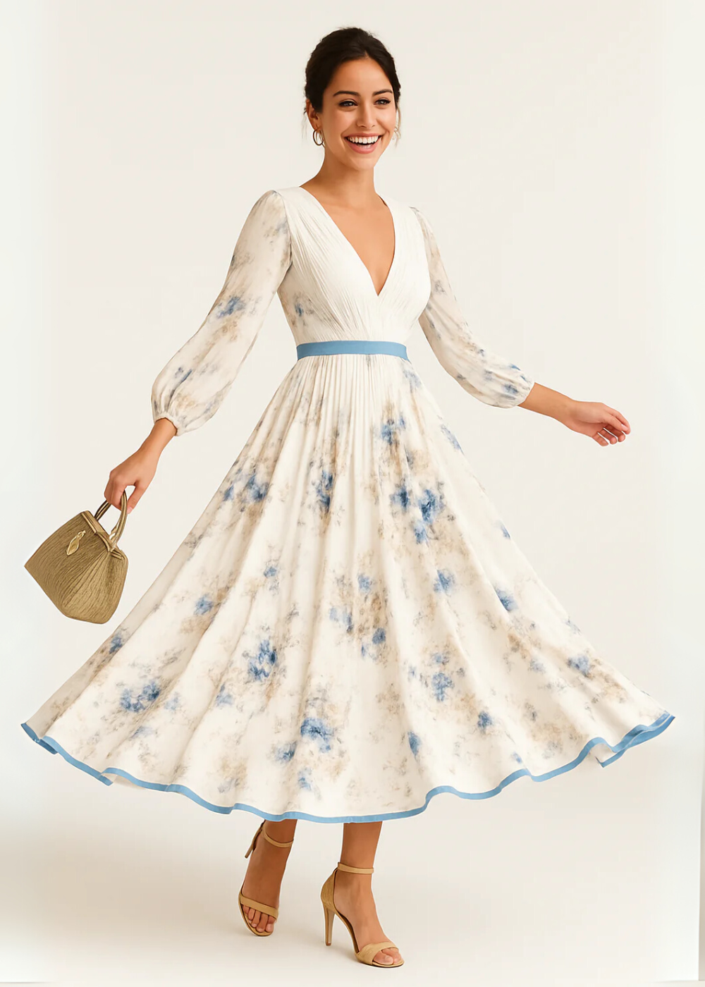 Kate | Robe Maxi Fleurie Élégante