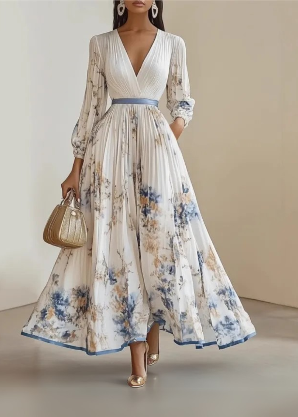 Kate | Robe Maxi Fleurie Élégante