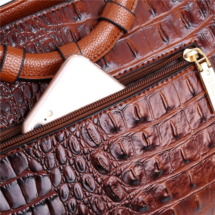 Alfrida | Sac élégant avec une impression crocodile sophistiquée