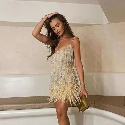 Fleur | Robe De Cocktail Paillette Pour Femme | Mini