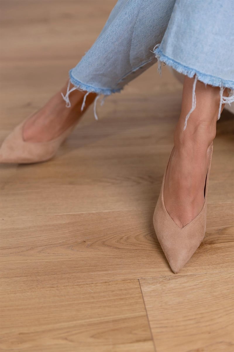 Claudia™ | Chaussures slingback nude élégantes