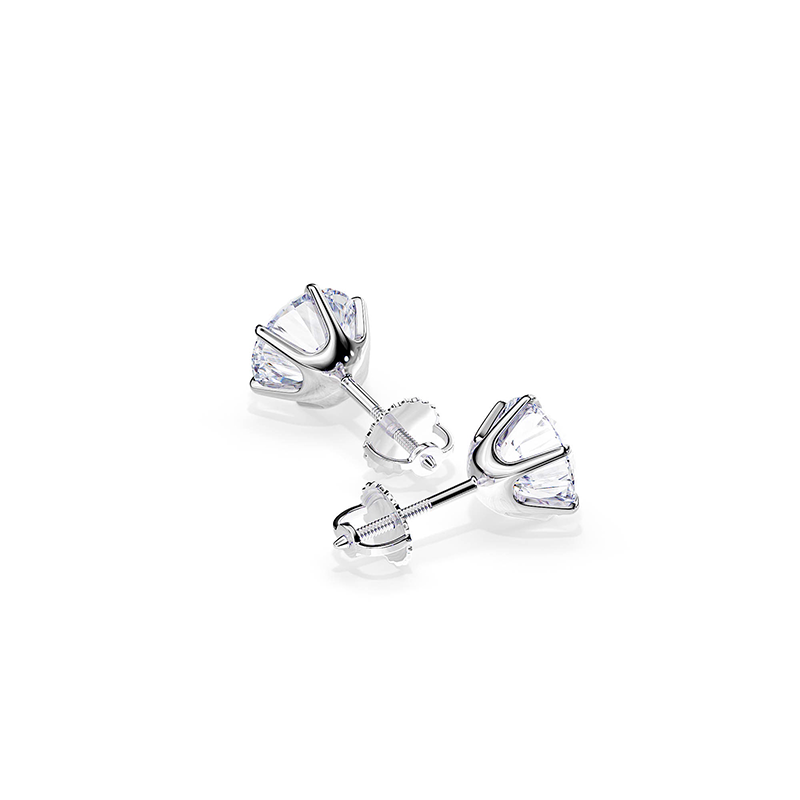 Boucles d'oreilles Tera en or blanc chic