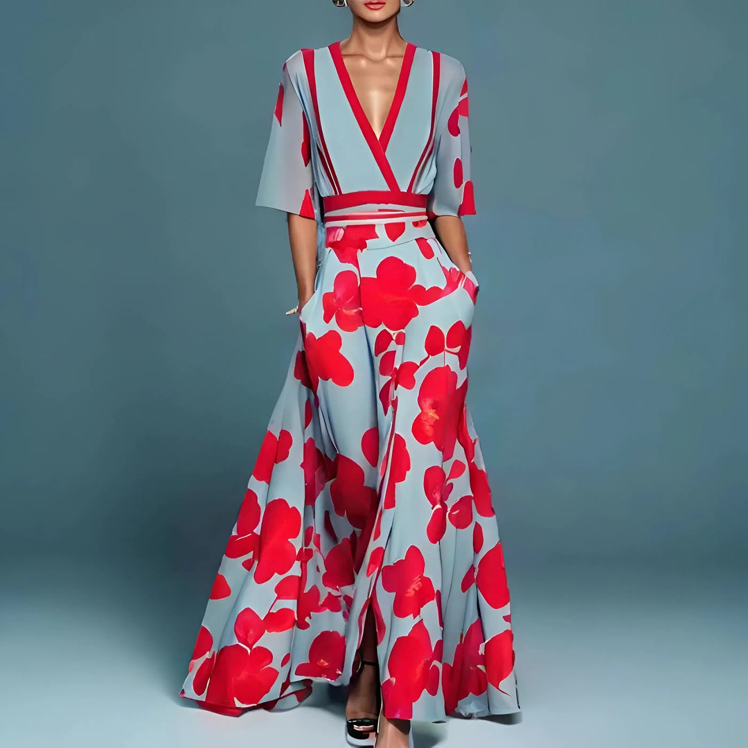 Alessandra™ — Robe fluide élégante décolleté V