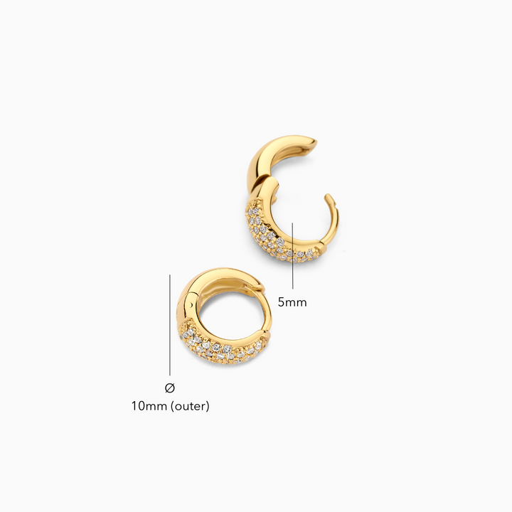 Boucles d'oreilles Mini Hoop Jules | Or 16k