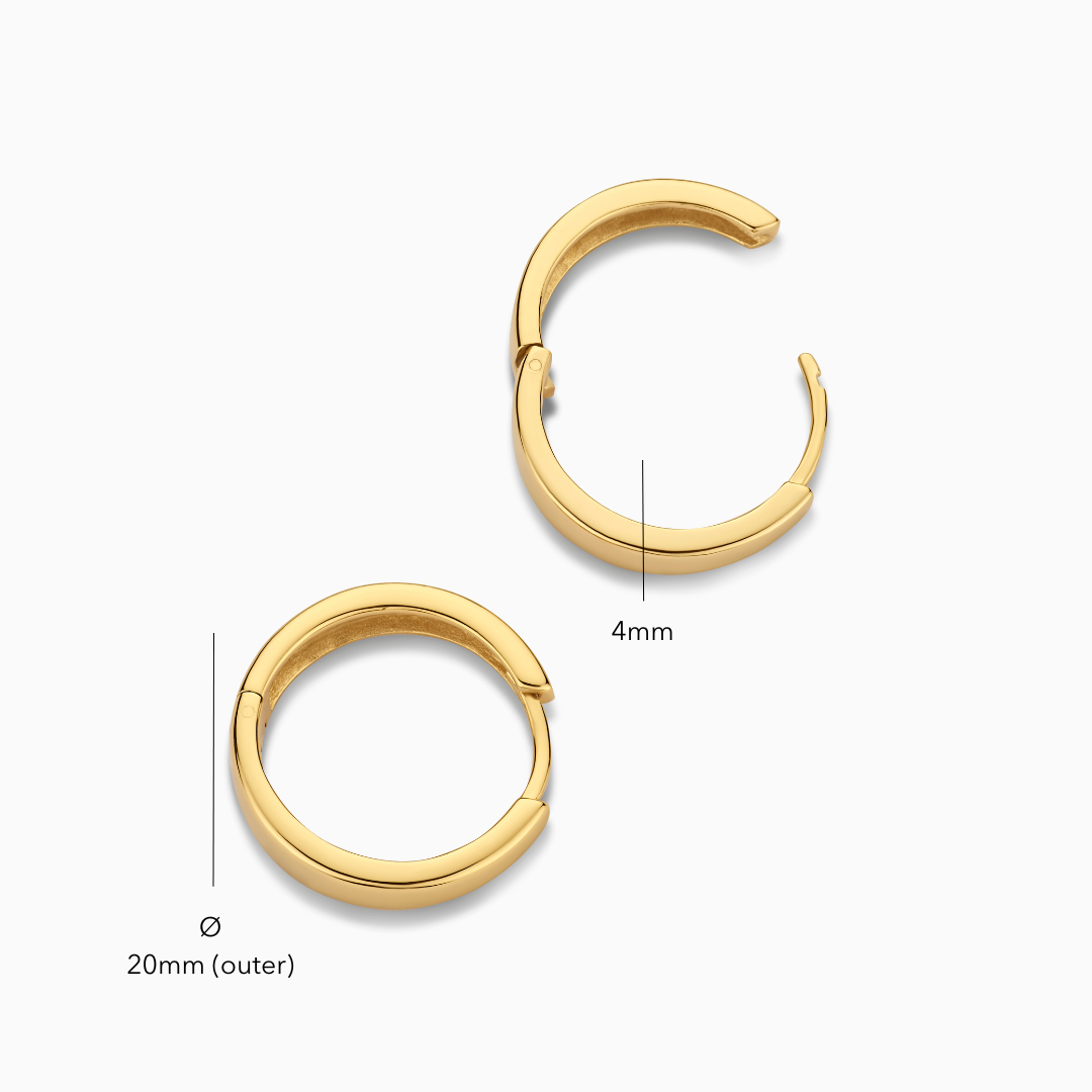 Boucles d'oreilles Gia en créoles | Or
