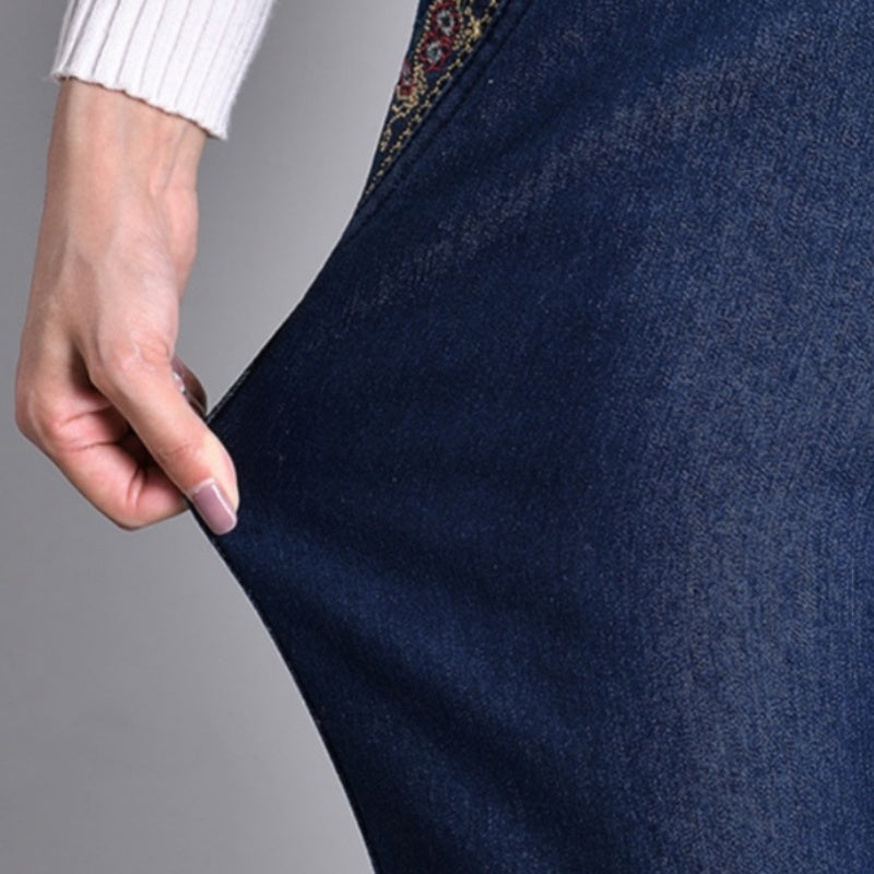 HARPER – PANTALONS EN DENIM ÉLASTIQUE HAUTS